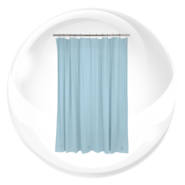 CURTAIN NYLON/POLY WITH LINING per sqft